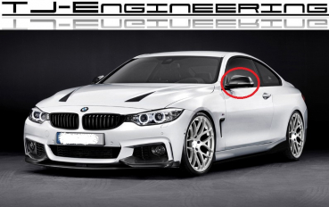 BMW 1er F20 F21, 2er F22 F23, 3er F30 F31 F34, 4er F32 F33 F36 Spiegelkappen Schwarz Glänzend Nachrüstung