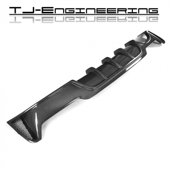 TJE Carbon Heckdiffusor passend für BMW 4er F32, F33, F36 - Auspuff links