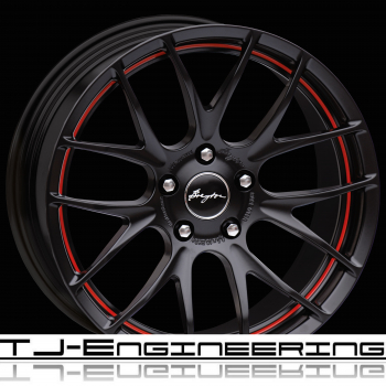 Breyton Wheels Race GTS-R Undercut-Area-Look Matt Black Red Undercut