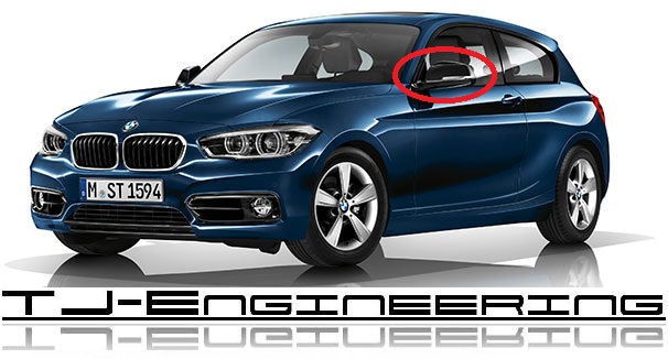 BMW 1er F20 F21, 2er F22 F23, 3er F30 F31 F34, 4er F32 F33 F36  Spiegelkappen Schwarz Glänzend Nachrüstung