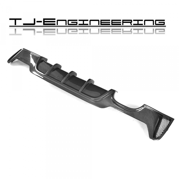 TJE Carbon Heckdiffusor passend für BMW 4er F32, F33, F36 - Auspuff links