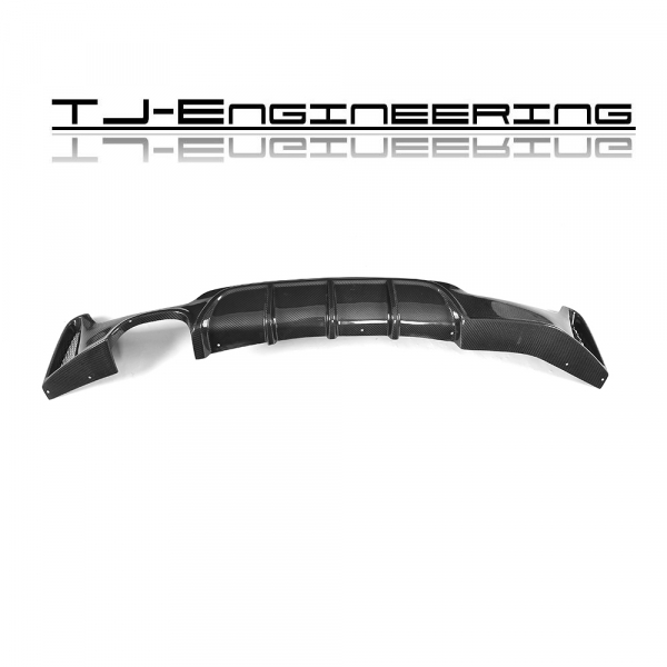 TJE Carbon Heckdiffusor passend für BMW 4er F32, F33, F36 - Auspuff links