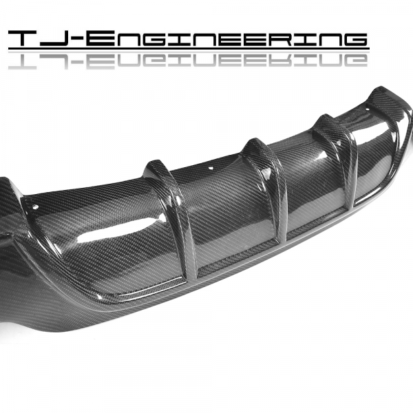 TJE Carbon Heckdiffusor passend für BMW 4er F32, F33, F36 - Auspuff links